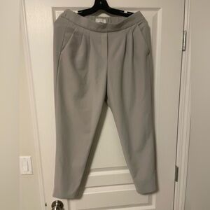 Babaton Light Gray Pleated Pants